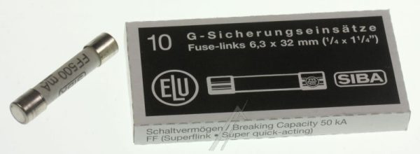 0,5A-FF US FEINSICHICHERUNG 6,3X32 INH:10.STK