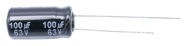 100UF-63V EEUFR1J101L ELCO RADIAAL 105° 8X15MM.