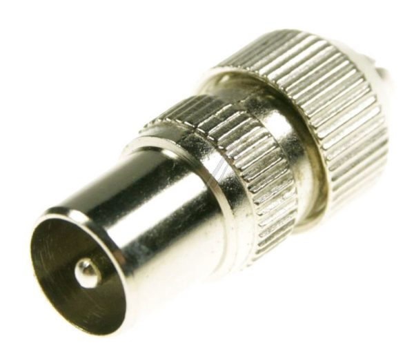 COAX-STEKER 9,5MM. METAAL RECHT SCHROEFBAAR
