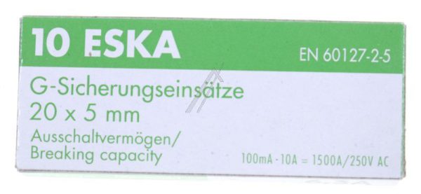 6,3A-T KERAMISCHE ZEKERING 5X20MM INH:10 STUKS ROHS-CONFORM