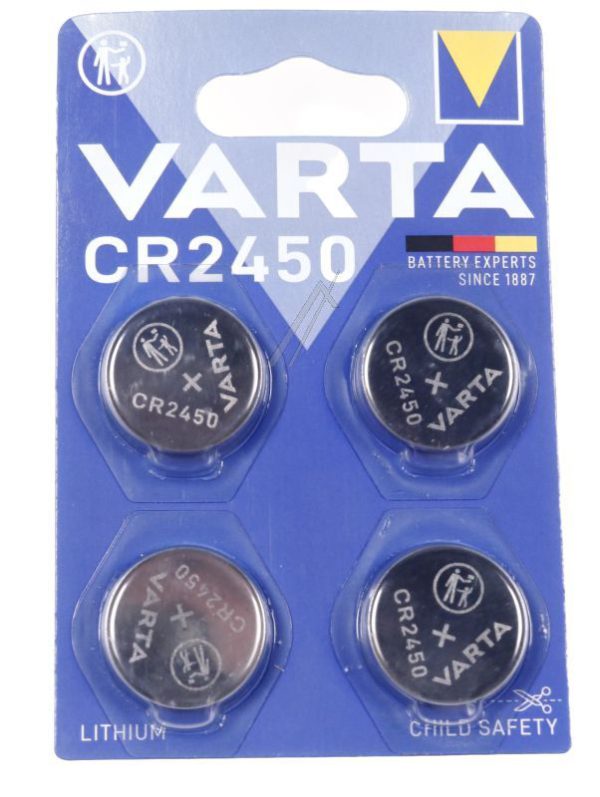 CR2450 06450 101 404 3,0V LITHIUM KNOOPCEL geschikt voor VARTA 4 STUKS IN BLISTER