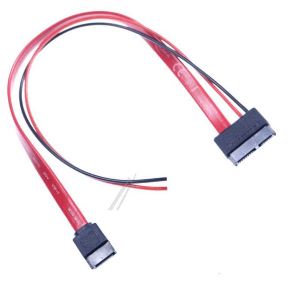 84390 KABEL SLIM SATA BUCHSE > SATA 7 PIN    2 PIN STROM STECKER 30