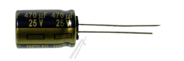 470UF-25V EEUFC1E471 ELCO RADIAAL 105° LOW IMP. 10X16MM. RM=5,0MM. -ROHS-