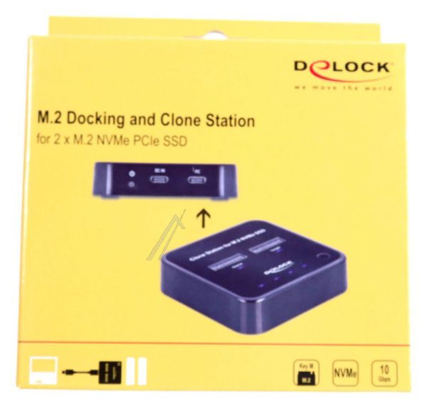 64177 M.2 DOCKINGSTATION FÜR 2 X M.2 NVME PCIE SSD MIT KLON FUNKTION