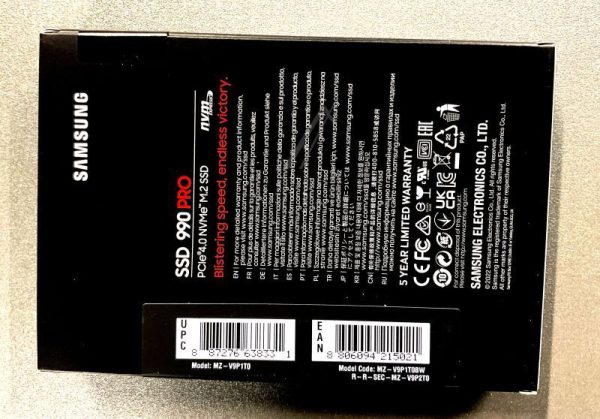 MZ-V9P1T0BW SAMSUNG 990 PRO SSD 1TB M.2 NVME PCIE 4.0