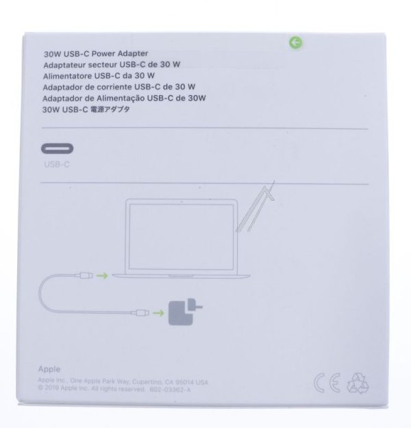 MW2G3ZM/ A 30W USB-C STROOMADAPTER