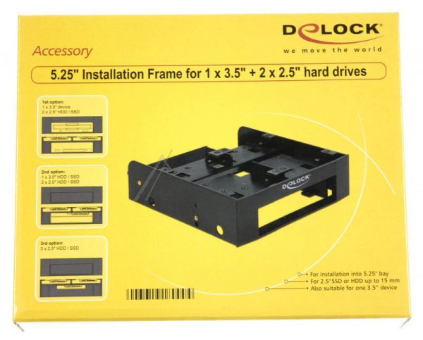 18000 5.25 EINBAURAHMEN FÜR 1 X 3.5    2 X 2.5 FESTPLATTEN