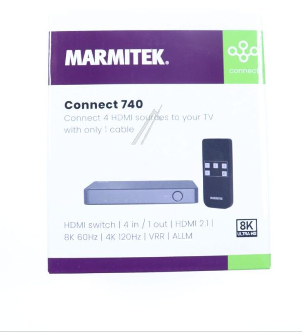 CONNECT 740 25008457 HDMI SWITCH 8K 60HZ - 4K 120HZ - 4 EINGÄNGE /  1 AUSGANG,  HDMI 2.1