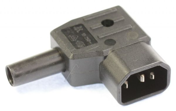 915.172 APP.-STEKER KOUDE NORM 70°C ZWART HAAKS RECHTS MONTEERBAAR