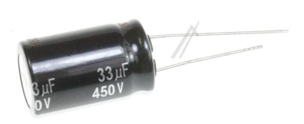 33UF-450V EEUEE2W330 ELCO RADIAAL 105° 16X25MM. RM=7,5MM. -ROHS-