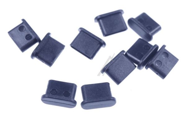 64014 STAUBSCHUTZ FÜR USB-C BUCHSE OHNE GRIFF,  10 STÜCK,  SCHWARZ