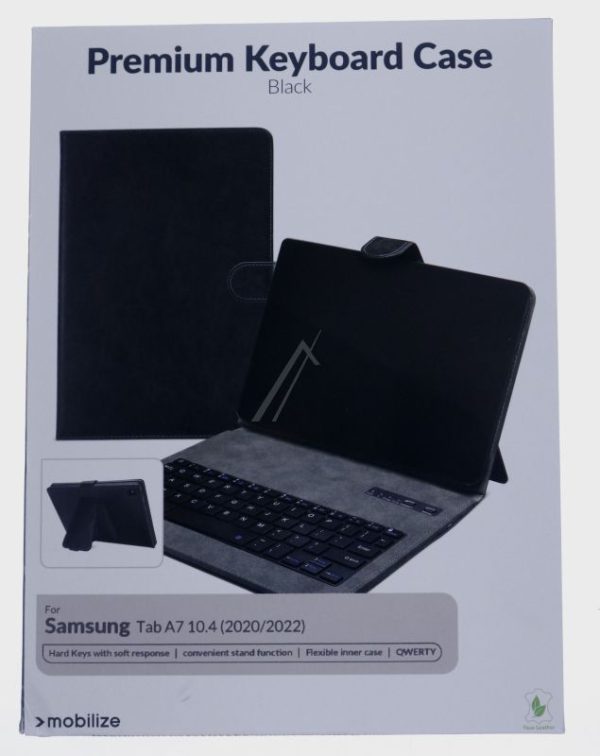 26606 geschikt voor MOBILIZE PREMIUM BLUETOOTH KEYBOARD CASE SAMSUNG GALAXY TAB A7 10.4 (2020) ZWART QWERTY