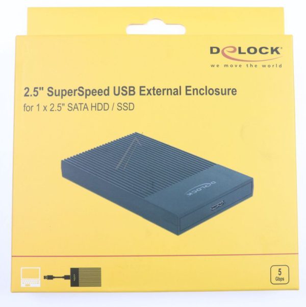 42011 EXTERNES GEHÄUSE FÜR 2.5 SATA HDD /  SSD MIT SUPERSPEED USB TYP MICRO-B BUCHSE - WERKZEUGFREI