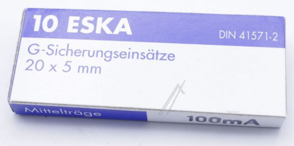 0,1A-M ZEKERING MIDDELTRAAG 5X20MM. INH:10 ST. ROHS-CONFORM
