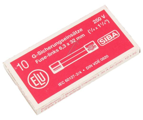 6,3A-F US ZEKERING SNEL 6,3X32MM. INH:10 ST.