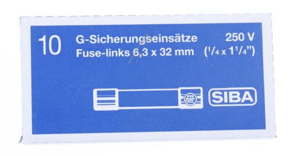 1,0A-T US ZEKERING TRAAG 6,3X32MM. INH:10 ST.