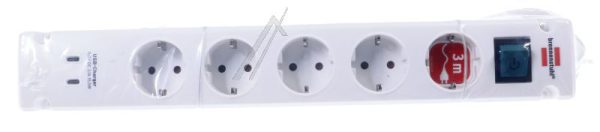 BREMOUNTA 1150660425 STECKDOSENLEISTE 5-FACH MIT 2 USB C-LADEBUCHSEN (STECKERLEISTE USB C MIT SCHALTER UND 3M KABEL)