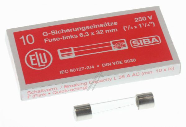 2,5A-F US ZEKERING SNEL 6,3X32MM. INH: 10 STUKS -ROHS-