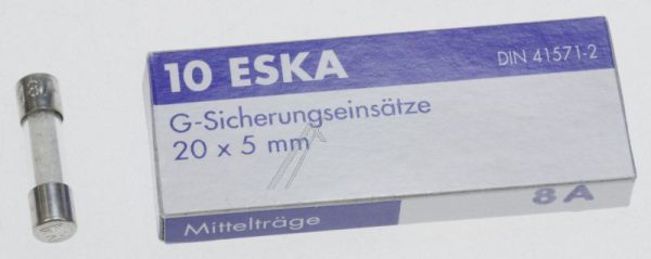 8,0A-M ZEKERING MIDDELTRAAG 5X20MM. INH:10 ST. ROHS-CONFORM