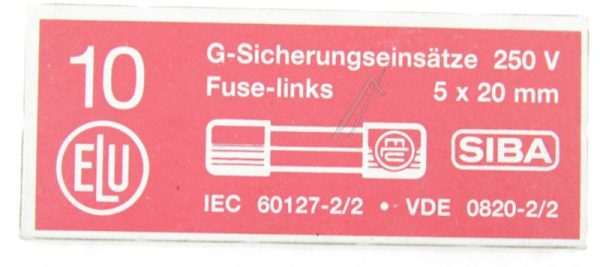 0,1A-F ZEKERING SNEL,  5X20MM.,  INH:10 ST. ROHS-CONFORM
