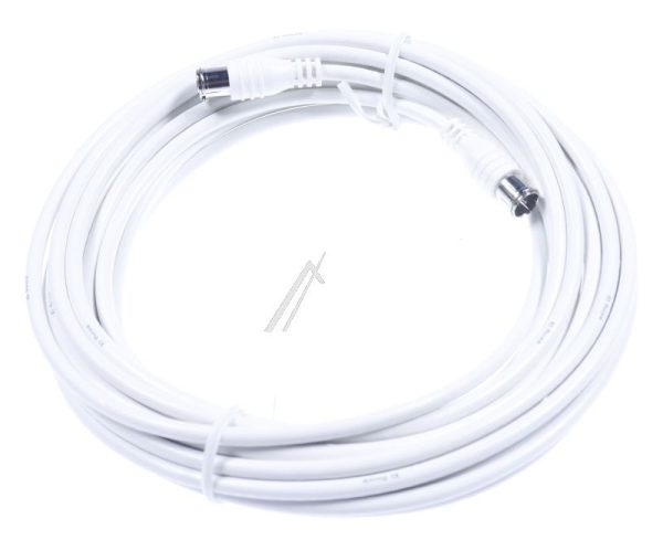 SAK 751-00 SAK75100 F QUICKFIX-KABEL AXIALE STECKER HOCH GESCHIRMT 7,50M SCHIRMUNGSMASS GEMÄSS EN60966-2-7 KLASSE A WEISS IM POLYBEUTEL M