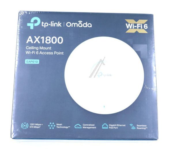 EAP610 TP-LINK EAP610 AX1800 DUAL-BAND WI-FI 6 ACCESS geschikt voor POINT VOOR PLAFONDMONTAGE OMADA MESH POE   POWERED