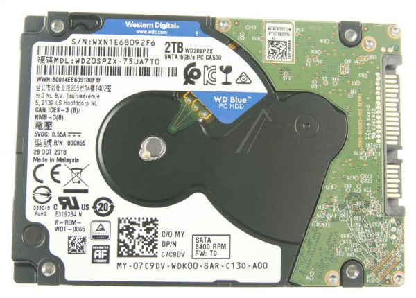 WD BLUE™ WD20SPZX 2TB 2,5"/ SATA-3 HARDDISK