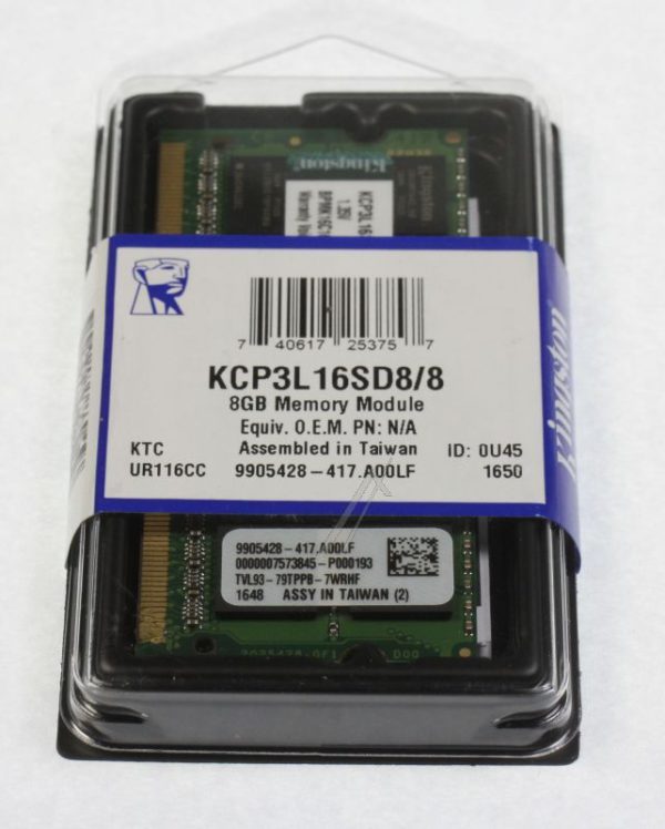 KCP3L16SD8/ 8 SO-DDR3L-RAM 8GB PC3-12800 CL11