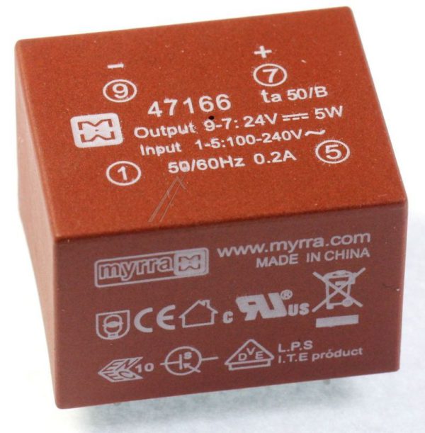 31,7X21,8X26,7MM 47166 MYRRA PRINT-NETZTEIL EI30, 24-VDC,  5W