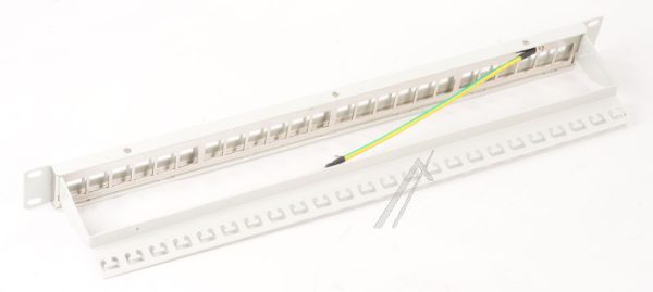 37578.1V2 VERTEILERFELD 19" 1HE,  24-PORT,  METALL,  GRAU RAL7035