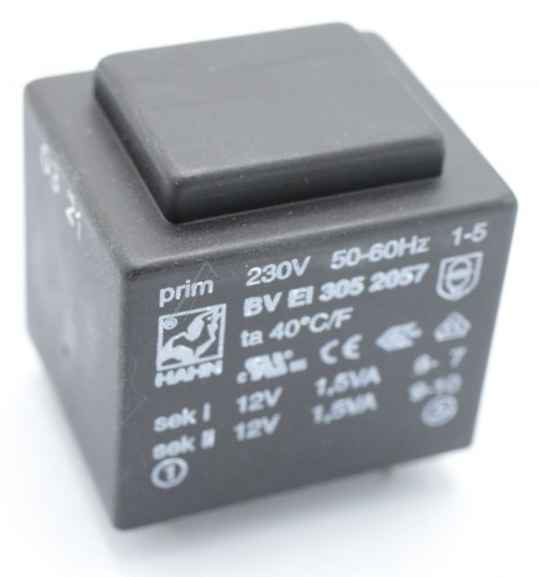 12VX2-125MA BVEI3052057 PRINTTRAFO 230V EI30 3,0VA 32,5X27,5X29,5MM