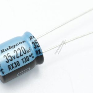 220UF-35V 35RX30220M10X12.5 ELCO RADIAAL 130°C, 10X12,5MM. LOW IMPEDANCE
