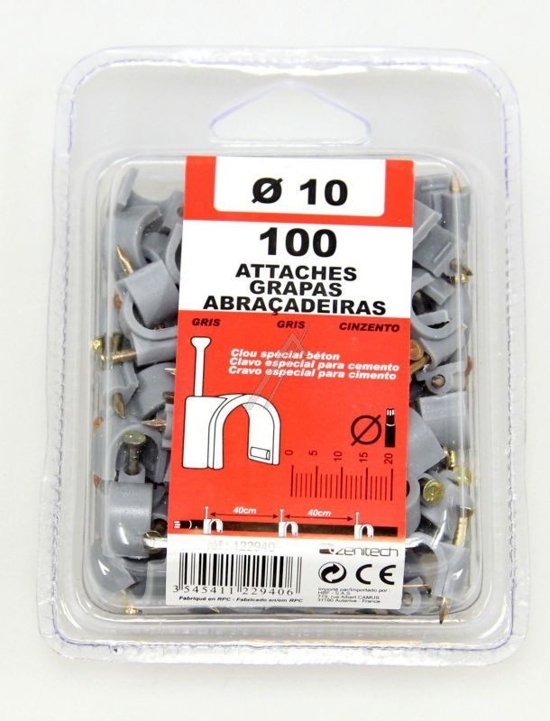 122940 ATTACHES D.10 GRIS X100