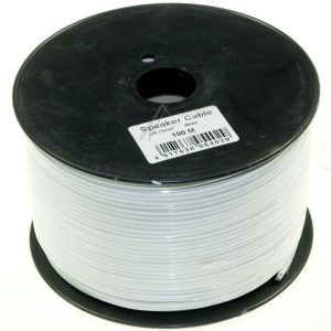 2X0,75MM² LUIDSPREKERKABEL WIT,  CU (KOPER),  100M