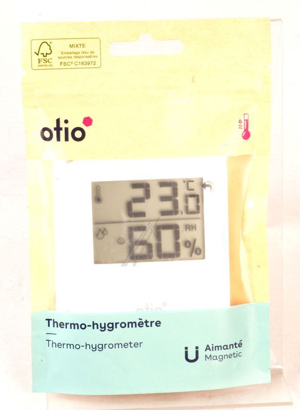 936055 THERMOMETER/ HYGROMETER INNEN MAGNETISCH - WEISS