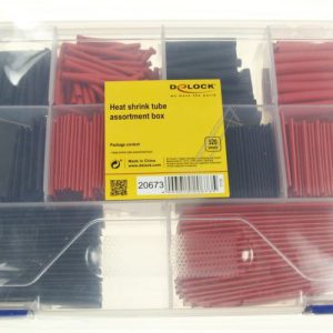 20673 KRIMPKOUS ASSORTIMENTSDOOS,  ROOD /  ZWART,  520 STUKS